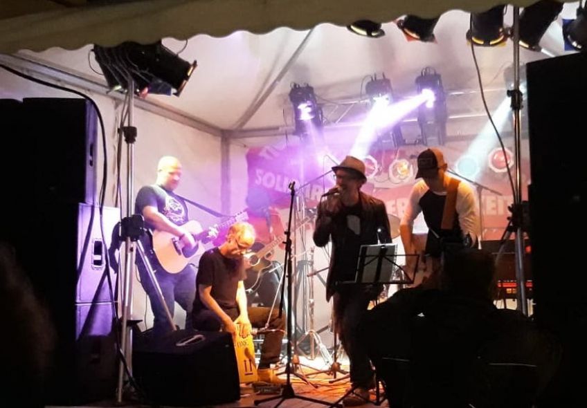 Kurzauftritt bei "Rock Gegen Rechts" in Lengerich am 30.08.2018