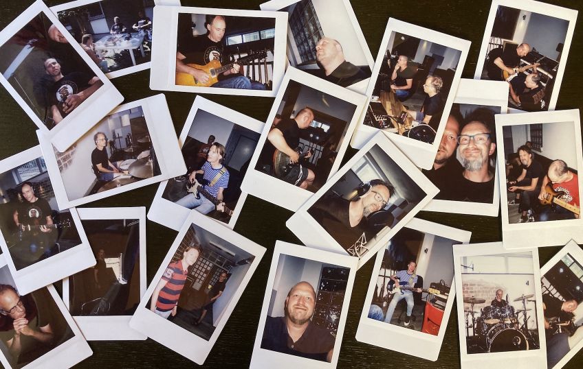 Polaroid-Bilder von den Studiotagen in Osnabrück